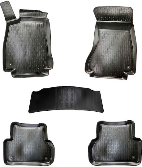 Autopataki Гумени Килими За Кола Дълбоки Съвместими Audi A4 B8 2008-2015 3 Бр