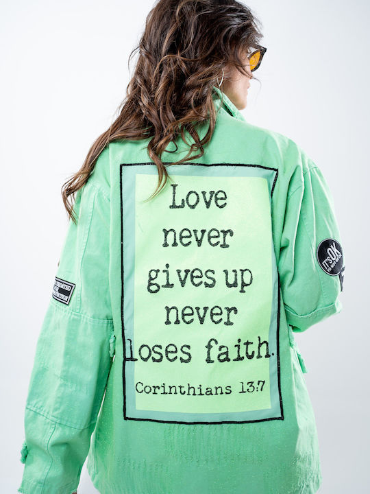 Γυναικείο Μπουφάν για Χειμώνα Glitter