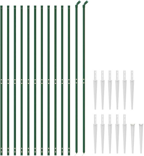 vidaXL Plasă de sârmă cu Îmbrăcăminte din PVC Verde 1.8x25m