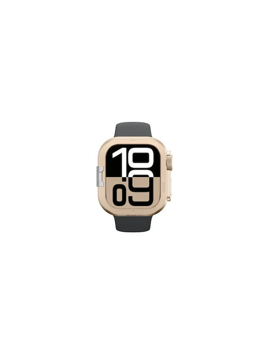 Amazingthing Titan Pro Metal Case Apple Watch 11 46mm Aluminum Goldeng