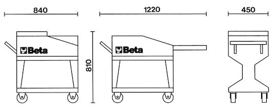 Beta Wheeled Metallic Tool Carrier C25-2500