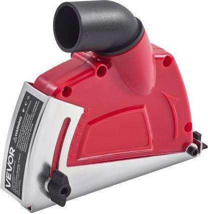 Vevor Dust Protection Cover for Universal Angle Grinders 4-5 Inch 6 Clamping Wheels Adjustable Cutting Depth Vacuum Cleaner Connection Wood Concrete Wall Stone