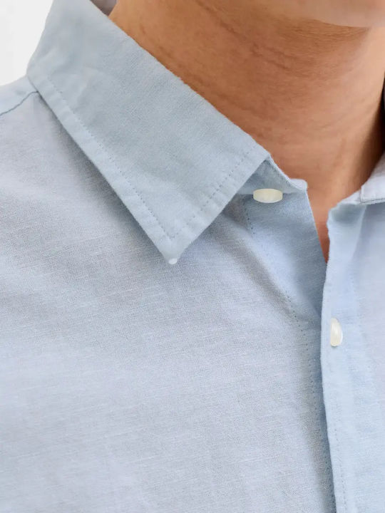 Long Sleeve Linen Shirt Celestial Blue