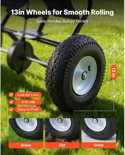 Vevor TCSBJ130LBS1M3V3U001V0 Wheeled Seed/Fertilizer Distributor with Capacity 59kg