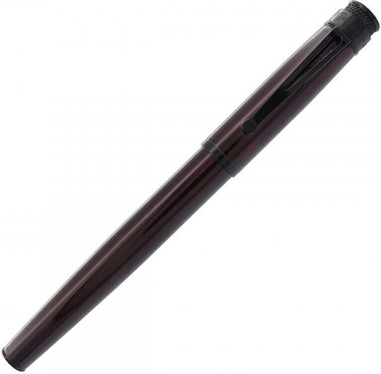 Retro 51 Fountain Pen Medium Black Steel with Black Ink