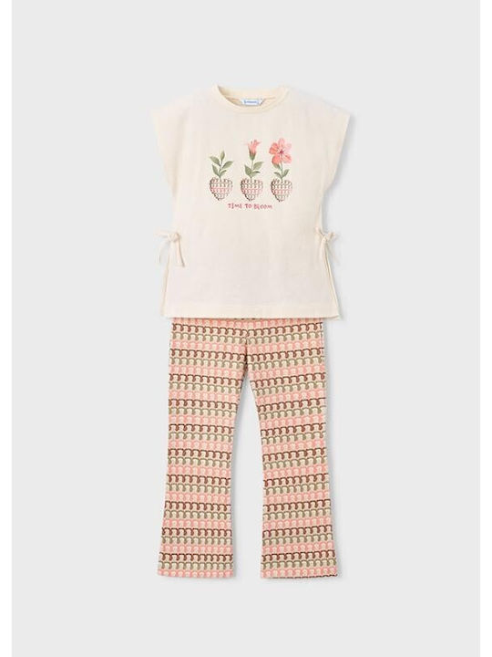 Kids' Set with Leggings Summer 2pcs Tricolour
