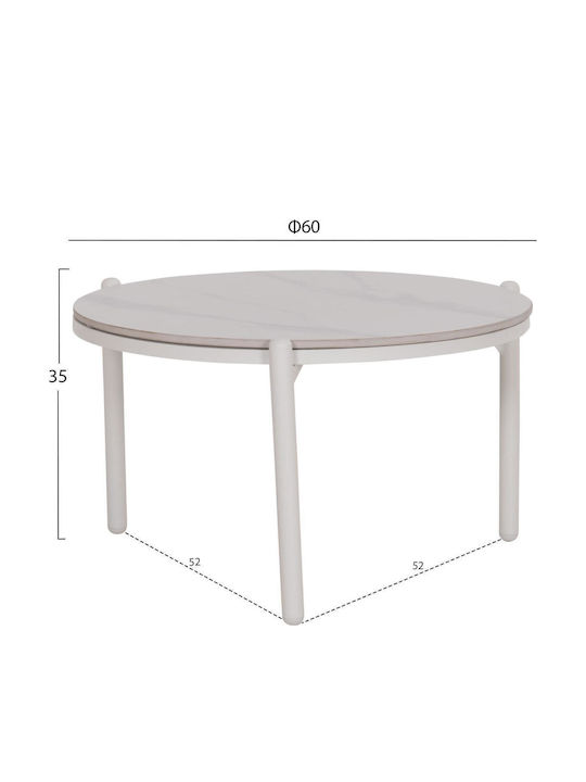 Set Mobilier Exterior Cameră De Zi 5 Piese Alb Cu Perne