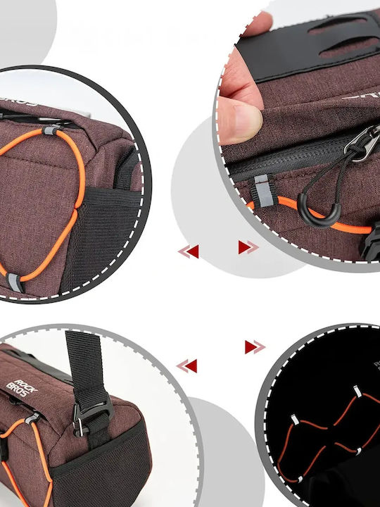 Rockbros 30110054003 Bicycle Frame Bag Brown