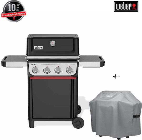 Weber Spirit E-415 Ψησταριά Υγραερίου Μαντεμένιας Σχάρας 61x45εκ. με 4 Εστίες 8.21kW