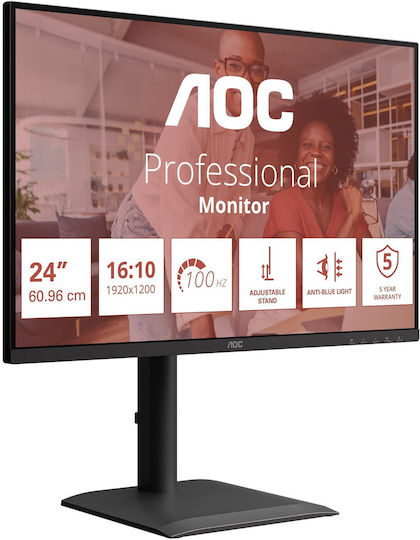 AOC 24E4U IPS HDR Monitor 24" FHD 1920x1200 with 4ms Response Time GTG