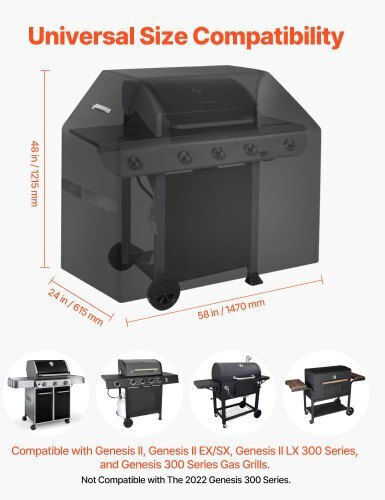 Κάλυμμα Γκριλ Vevor 58 Inch 147,3 Cm Heavy Duty Bbq Gas Grill Cover Εξωτερικού Χώρου Αδιάβροχο