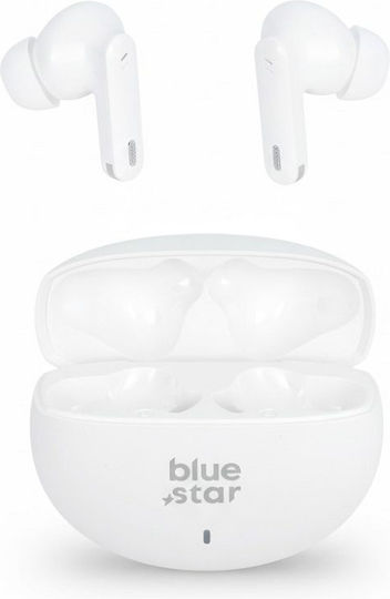 Blue Star TX5 In-ear Bluetooth Handsfree Earphones with Charging Case White