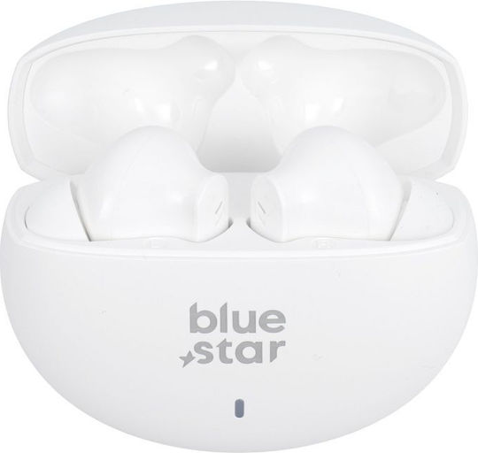 Blue Star TX5 In-ear Bluetooth Handsfree Earphones with Charging Case White