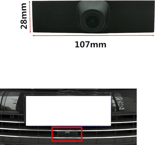 Digital Iq Camera Qs8098 Ahd-ntsc Front Camera Vw Tuareg Mod 2012-2019
