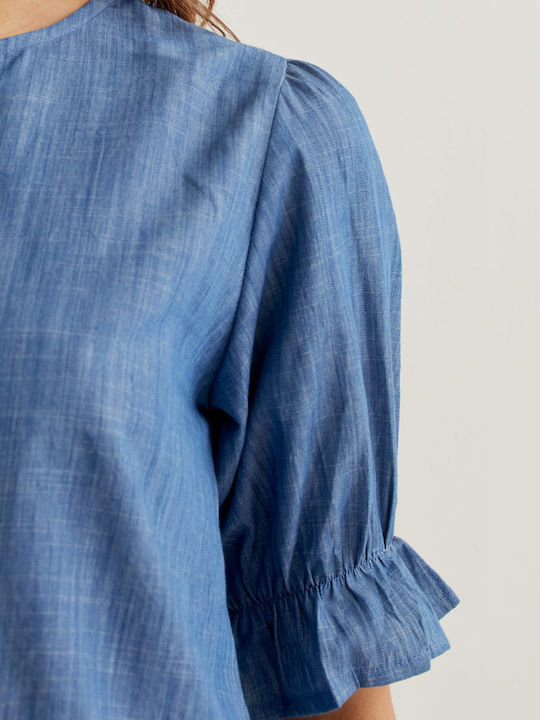 Κοντομάνικο Γυναικείο Πουκάμισο Powder Blue