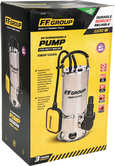 FFG DWSP 1100X Single-phase Pump Waste Water / Sewage 1.5hp 43481