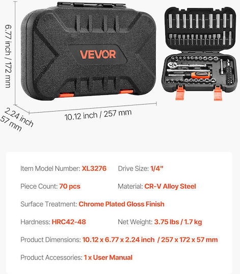 Vevor Set Ratchet 70pcs