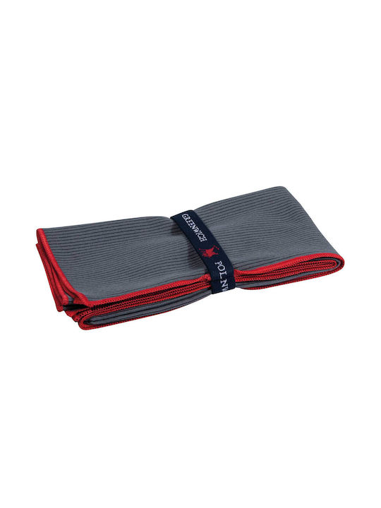 Greenwich Polo Club Microfiber Gray Gym Towel with Carrying Case 45x90cm