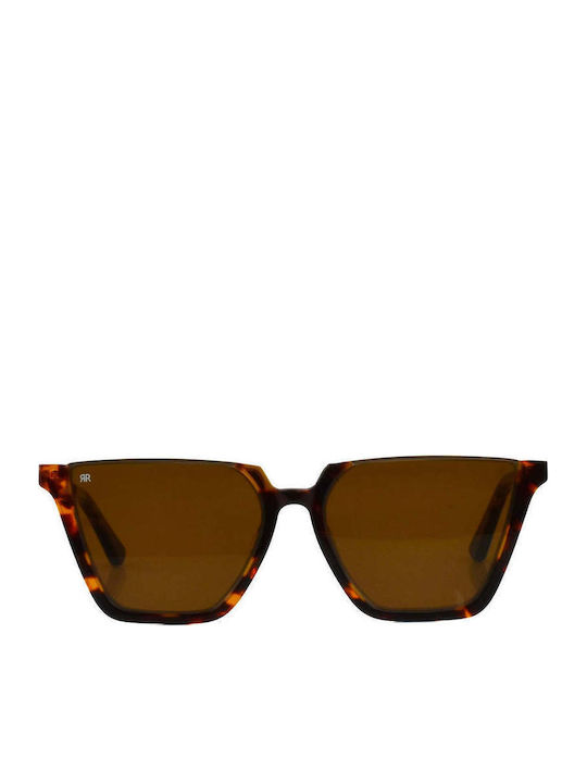 Red Raven Freya Women's Sunglasses with Brown Horn-Rimmed Frame and Brown Polarized Lenses