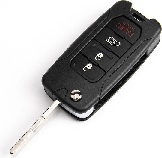 Carcasa Cheie Auto cu Lamă cu 4 Butoane pentru Jeep / Dodge / Chrysler