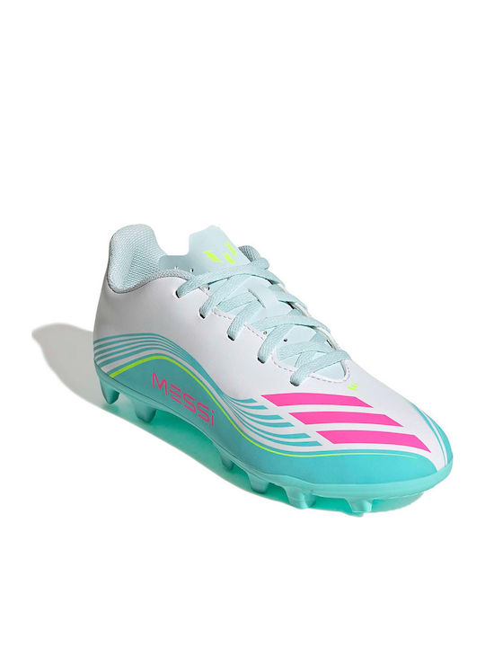 F50 Messi Club FG/MG Kids Soccer Cleats Molded White