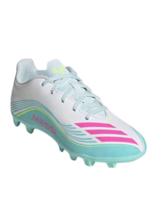 F50 Messi Club FG/MG Kids Soccer Cleats Molded White