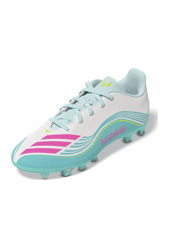 F50 Messi Club FG/MG Kids Soccer Cleats Molded White