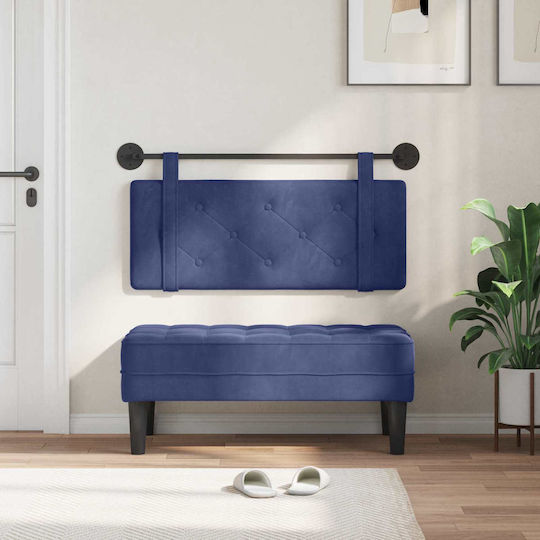 vidaXL Fabric Bed Headboard Cushion Blue 110x55cm