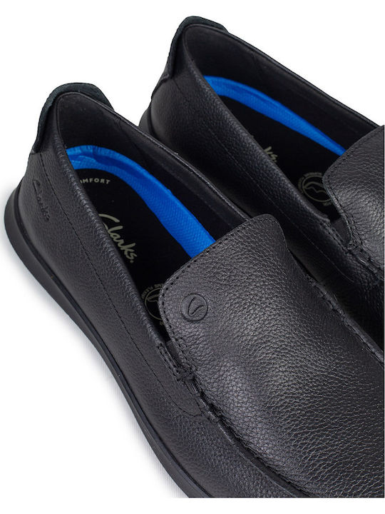 Step Men's Leather Moccasins Black