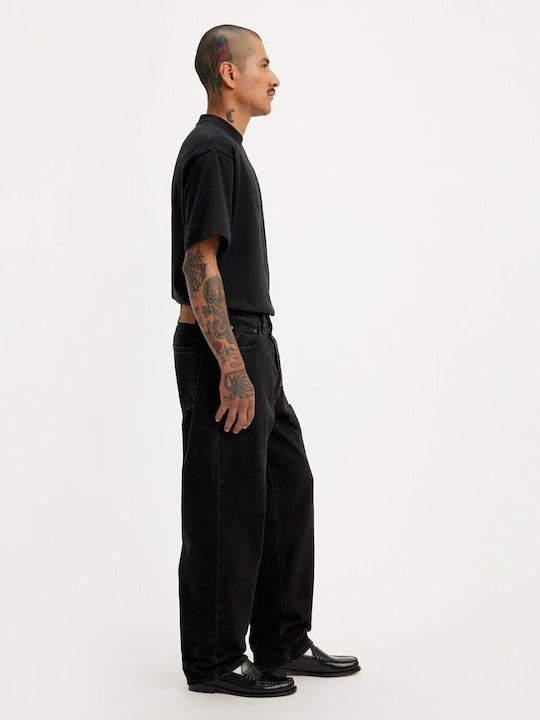 Stay Ανδρικό Παντελόνι Τζιν Loose Straight Fit Μαύρο
