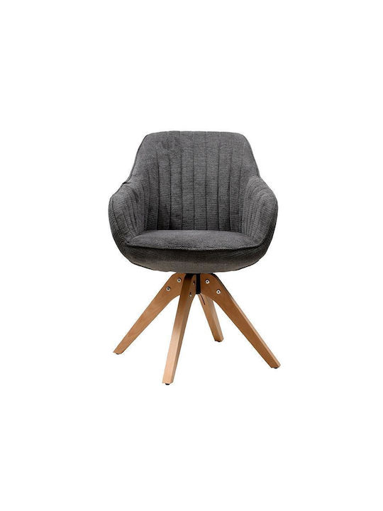 Fl23 Dining Chair With Fabric Upholstery Gray 63x58x82cm