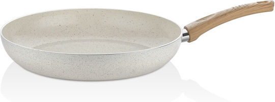 SteweHome Non-Stick Granite Kitchen Pan Cream Color 24cm SteweHome Non-Stick Granite Kitchen Pan Cream Color 24cm
