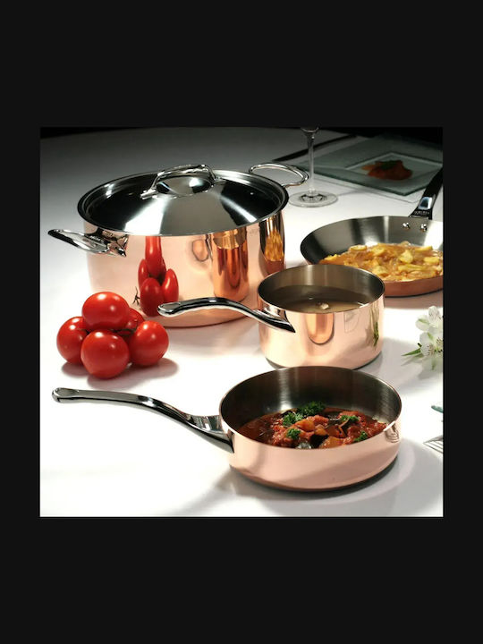 De Buyer Inocuivre Saute Pan Stainless Steel with Lid Non-Stick Coating 24cm