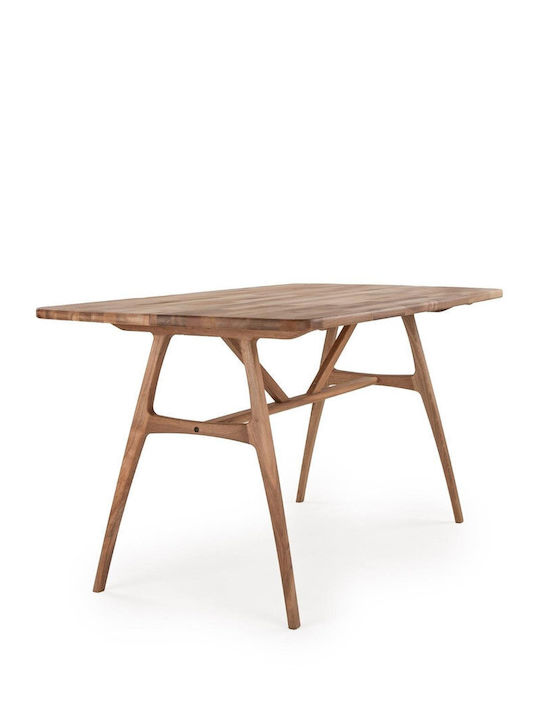 Solid Walnut Dining Room Table Slim 150x80x74.5cm (170x80x74.5cm)