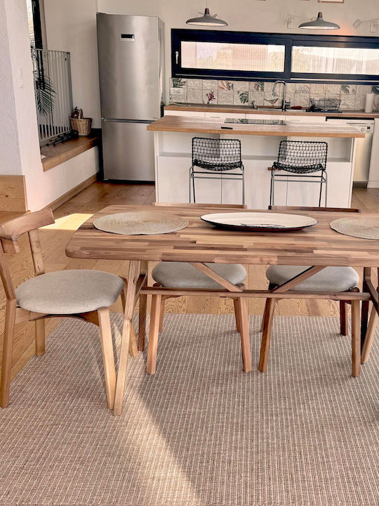 Μασίφ Τραπέζι Καρυδιάς Slim 150x80x74,5cm (150x80x74,5cm)