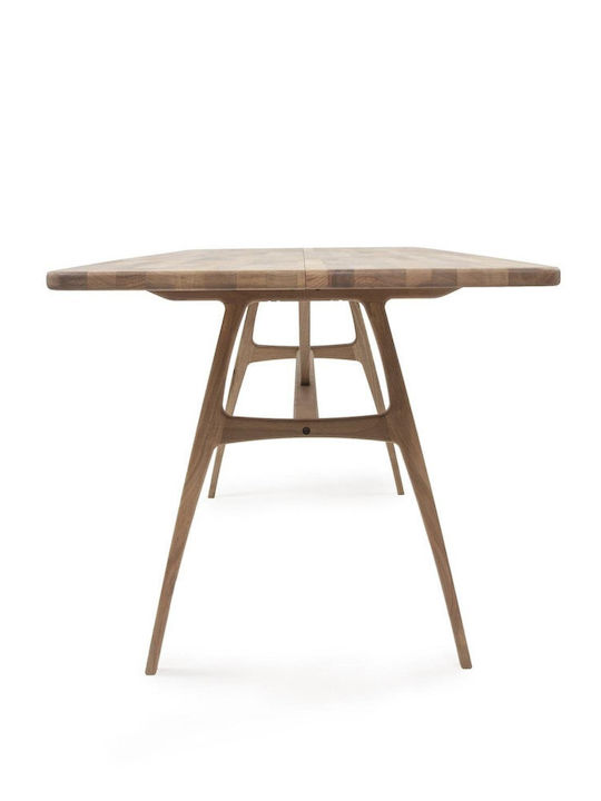 Solid Walnut Dining Room Table Slim 150x80x74.5cm (170x80x74.5cm)
