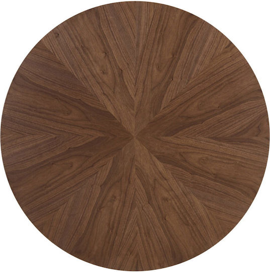 Hazelton Στρογγυλό Τραπέζι Κουζίνας Ξύλινο Καφέ 120x120x75εκ.