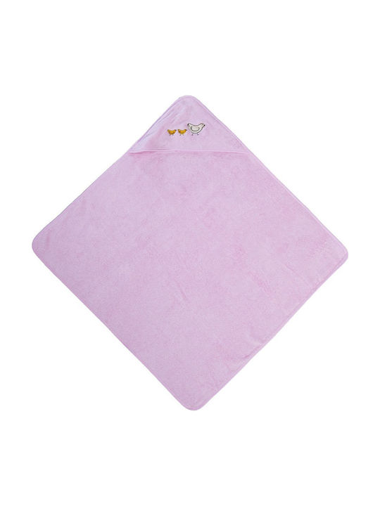 Nef-Nef Homeware Βρεφική Κάπα-Μπουρνούζι με Κουκούλα 75x75εκ.