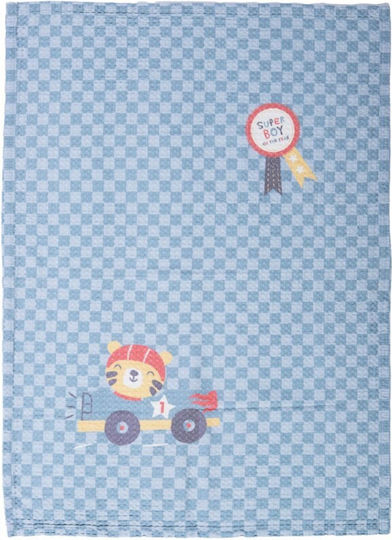 Nef-Nef Homeware Куверта За Детско Легло Super Boy Пике Синя 110x150см