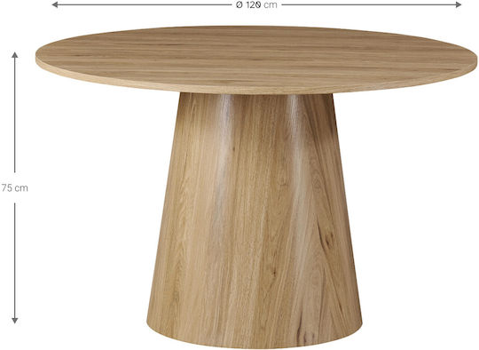 Koidern Runder Esszimmertisch Küche Holz 120x120x75cm