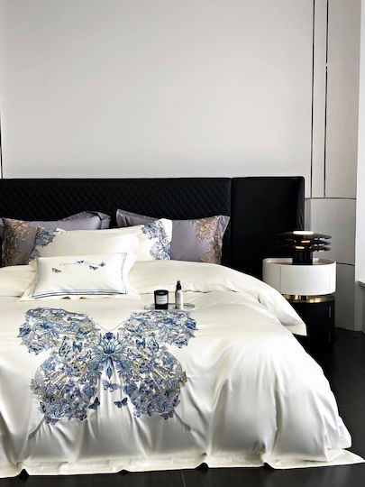 Σετ Παπλωματοθήκη Υπέρδιπλη 220x240cm 3d Κέντημα 2 Μαξιλαροθήκες & 1 Σεντόνι Ivory Σετ Παπλωματοθήκη Υπέρδιπλη 220x240cm 3d Κέντημα 2 Μαξιλαροθήκες & 1 Σεντόνι Ivory