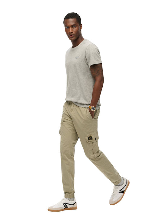 Ovin Trousers Cargo Elastic in Slim Fit Khaki