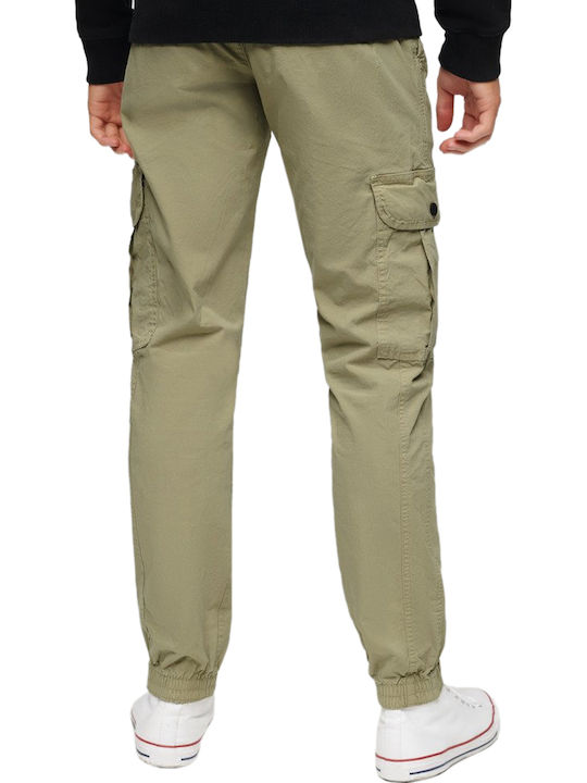 Ovin Trousers Cargo Elastic in Slim Fit Khaki