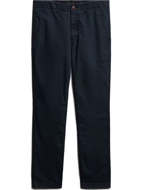 Ovin International Παντελόνι Chino Ελαστικό σε Slim Εφαρμογή Μπλε