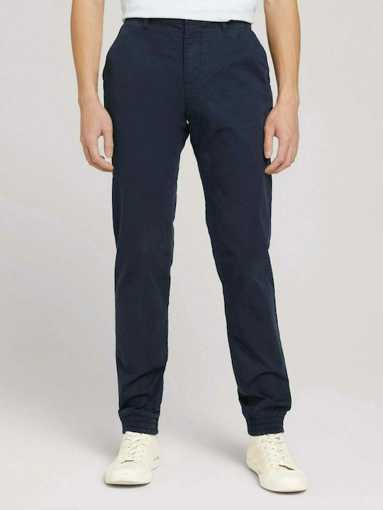 Trousers Chino Elastic in Relaxed Fit Navy Blue