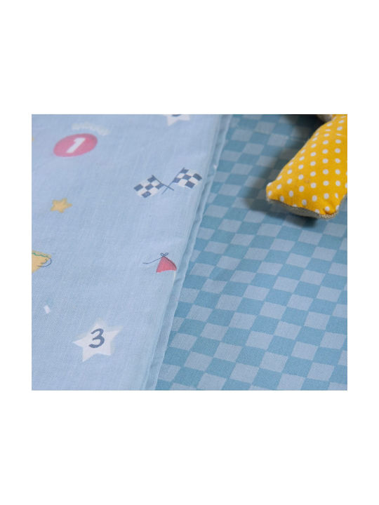 Nef-Nef Homeware Elektrisches Gitarren Βaby Bettlaken Baumwolle Super Boy Blau 70x120cm 2 Stück
