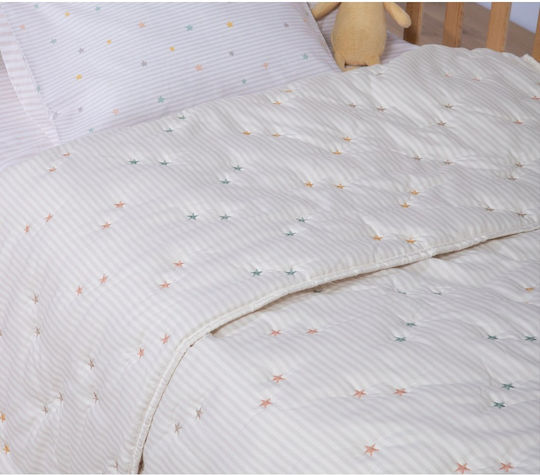 Nef-Nef Homeware Happy Детско Одеяло Микрофибър Екрю 110x150см