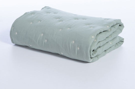 Nef-Nef Homeware Special Star Βρεφικό Κουβερλί Microfiber Mint 110x150cm