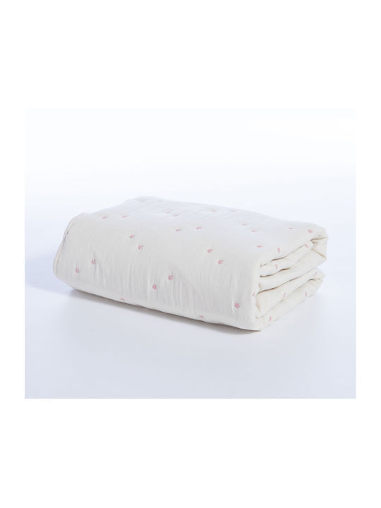 Nef-Nef Homeware Special Flower Baby Quilt Microfiber Ecru 80x110cm