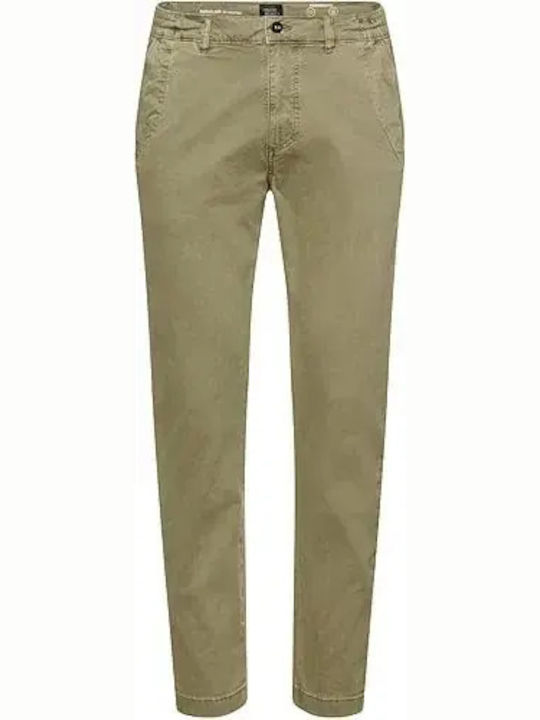 Men's Chino Trousers Elastic Regular Fit Olive
